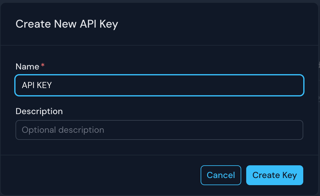 API Key Create