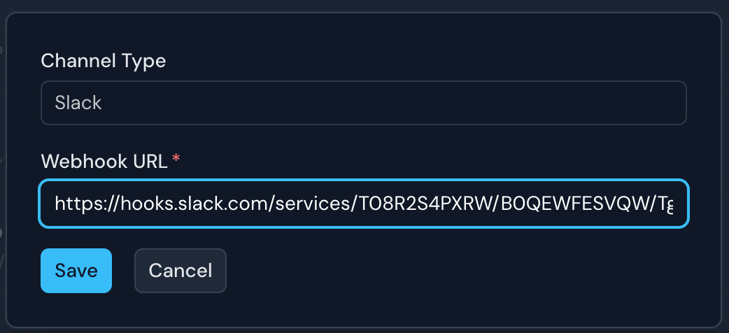 Slack notification setup